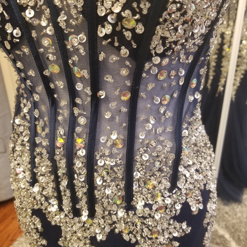 Jovani beaded corset evening dress. - Picture 11 of 16